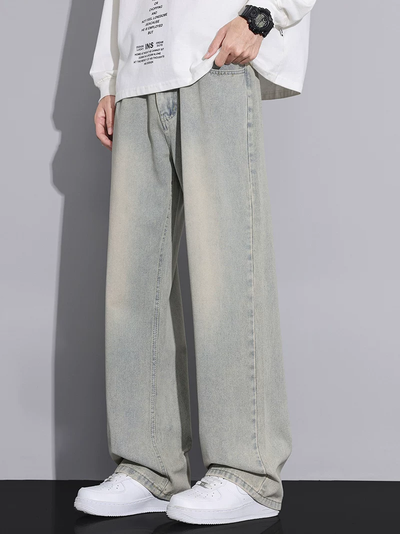 Quần jeans ống đứng nam Jeanswest phong cách đường phố Mỹ, chất liệu washed, xu hướng mới xuân thu 2026, thương hiệu thời trang cá tính, quần dài.