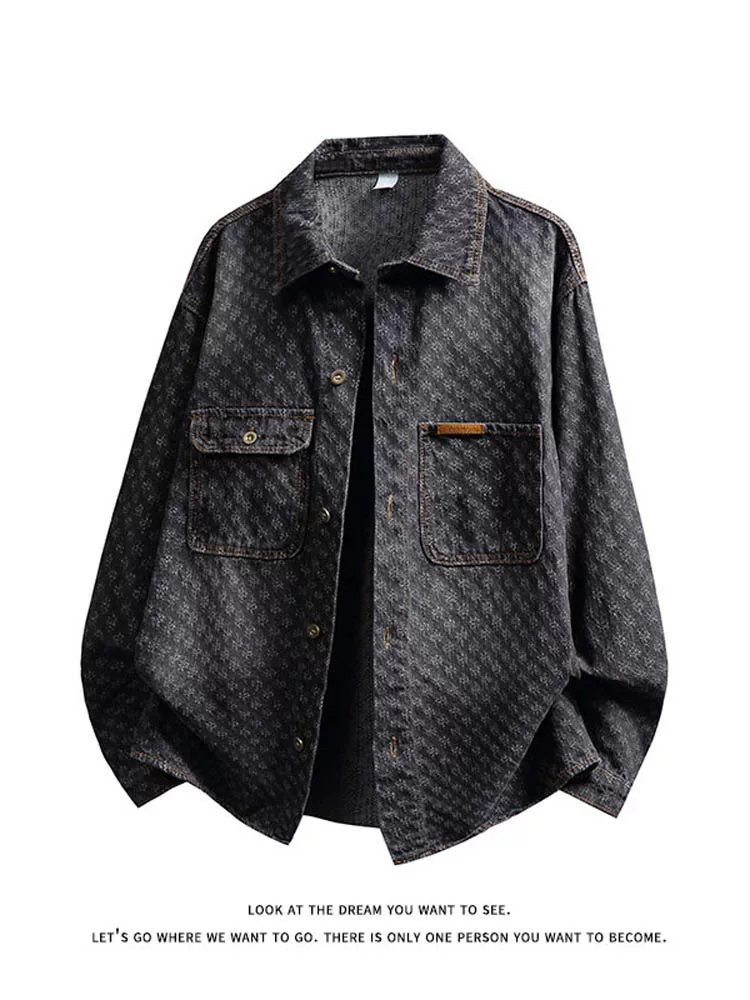 Áo khoác denim phong cách retro Mỹ mới của Jeanswest 2026 dành cho nam, kiểu dáng rộng rãi, đa năng, thích hợp cho mùa xuân và mùa thu.