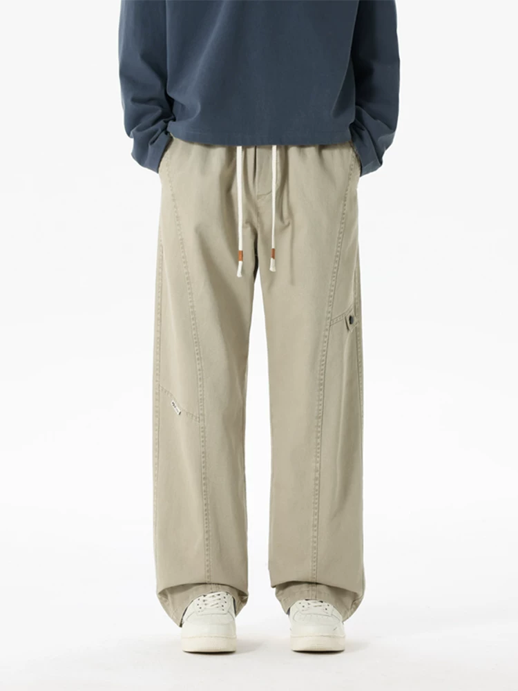 Quần dài ống rộng chất liệu cotton 100% cao cấp Jeanswest dành cho nam, kiểu dáng Mỹ, thoải mái, đa năng, thích hợp cho mùa xuân và mùa thu.