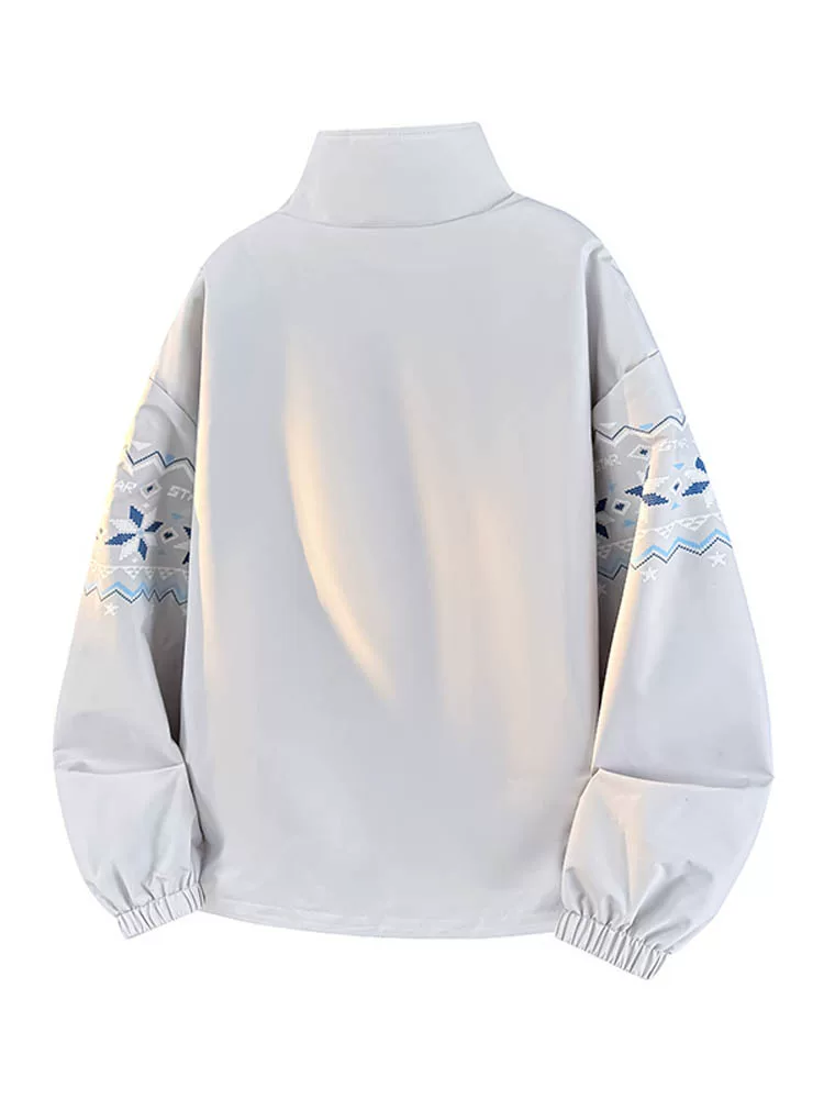 Áo khoác nam Jeanswest 2026 kiểu mới, cổ đứng, in họa tiết, dáng rộng rãi, đa năng, thời trang, áo khoác ngoài phong cách casual cho mùa xuân và mùa thu.