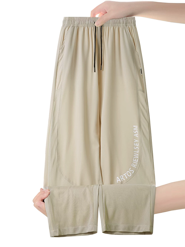 Quần dài nam Jeanswest chất liệu lụa đá thoáng khí, kiểu dáng thẳng, phong cách thường ngày, cao cấp, nhanh khô, thân thiện với da, mùa hè.