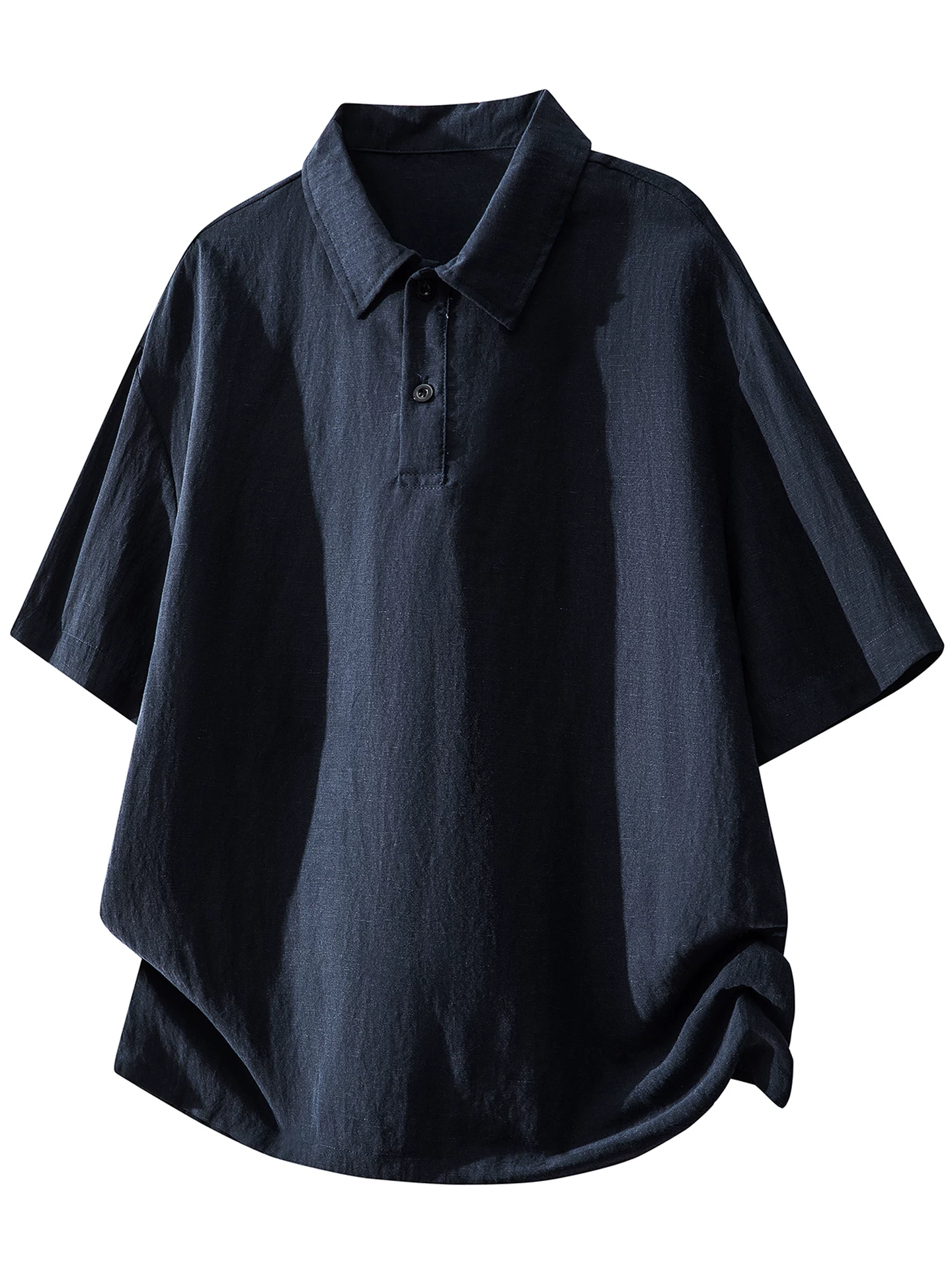 Áo thun Jeanswest Lyocell Tencel Lapel nam mùa hè thoáng khí, dáng rộng, thân thiện với làn da, cao cấp, hợp thời trang, thương hiệu POLO