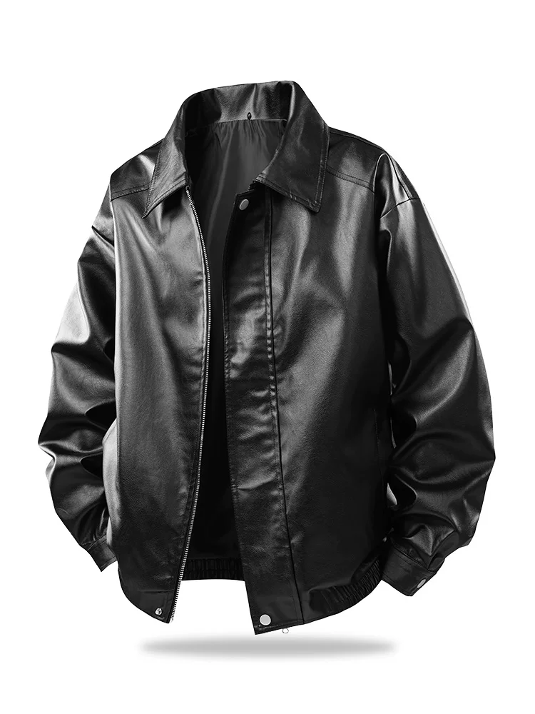 Áo khoác da kiểu Mỹ cổ điển Jeanswest dành cho nam, mùa xuân thu 2026, kiểu mới cao cấp, dáng rộng.