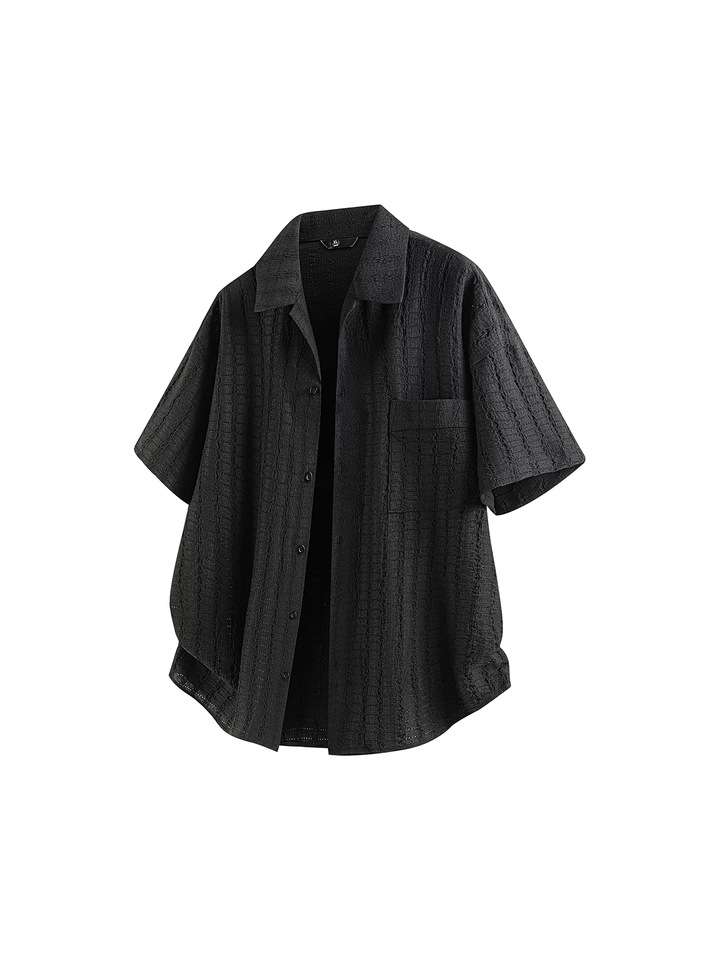 Áo sơ mi cao cấp phong cách retro Mỹ của Jeanswest dành cho nam, mùa xuân hè, cổ bẻ, tay lửng, thoáng khí, thân thiện với làn da, áo sơ mi ngắn tay thương hiệu thời thượng.