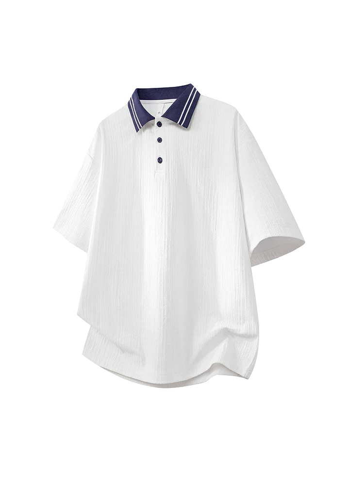 Áo thun nam Jeanswest kiểu Mỹ sọc phối màu, chất liệu lụa băng, cao cấp, rộng rãi, thoáng khí, tay ngắn mùa hè.