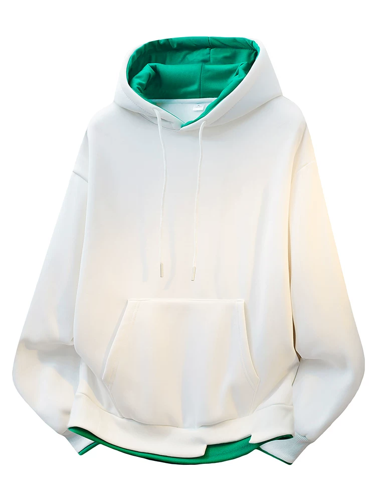 Áo hoodie giả hai lớp phong cách Mỹ cao cấp của Jeanswest dành cho nam, mẫu mới xuân thu 2026, áo khoác ngoài cao cấp.