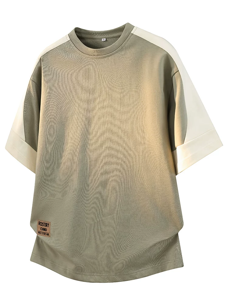 Áo thun cổ tròn dáng rộng màu sắc phối màu phong cách Mỹ của Jeanswest dành cho nam, thương hiệu thời thượng cao cấp mùa hè, tay ngắn thoáng khí và thân thiện với làn da.