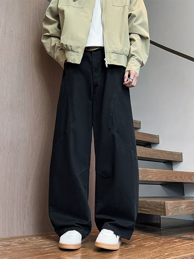Quần dài nam Jeanswest 100% cotton, dáng rộng thoải mái, phong cách thường ngày, thương hiệu thời thượng, kiểu Mỹ cao cấp, ống rộng, mùa xuân thu.