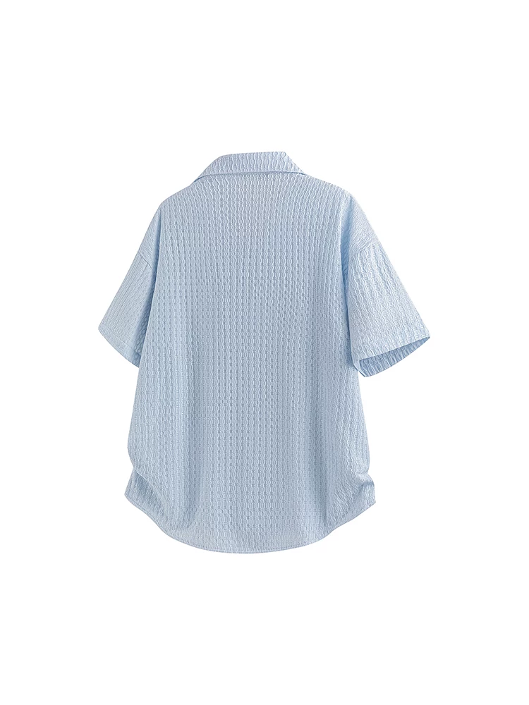 Áo sơ mi nam màu trơn cao cấp phong cách Mỹ của Jeanswest, mùa xuân hè, mát mẻ và sành điệu, dáng rộng, thoáng khí, thân thiện với làn da, tay ngắn.