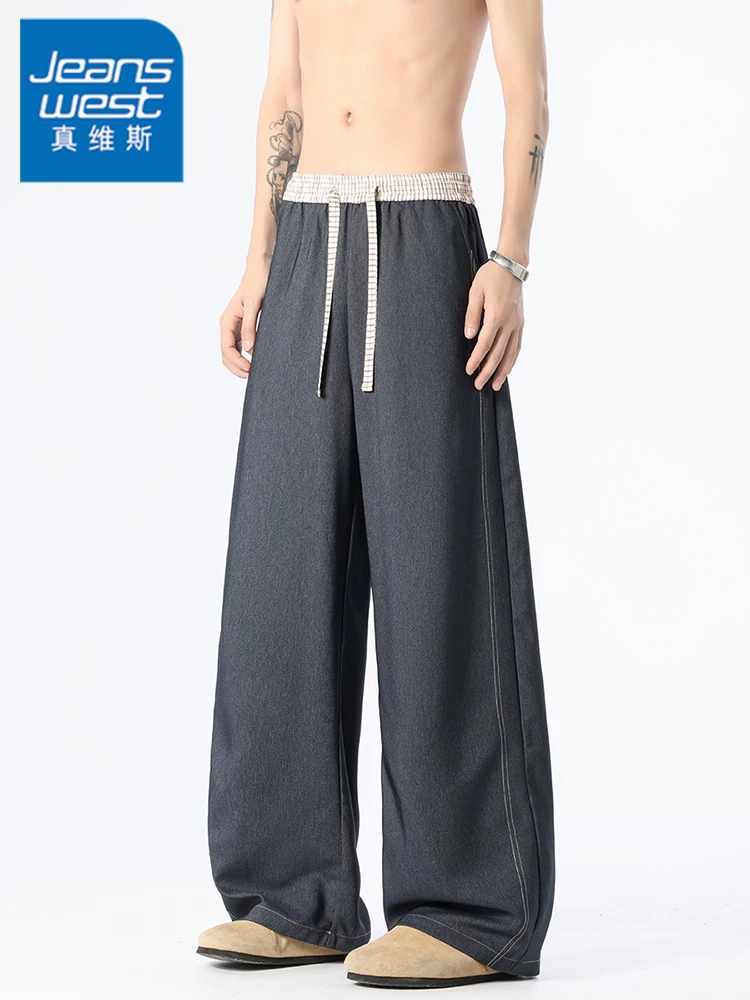 Quần âu ống rộng phong cách cao cấp Jeanswest dành cho nam, thương hiệu thời trang Mỹ mùa hè, quần dài mỏng mát mẻ và sành điệu.