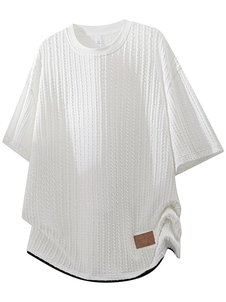 Áo thun cổ tròn tay ngắn kiểu Mỹ của Jeanswest dành cho nam, áo thun dáng rộng thời trang cao cấp mùa xuân hè.