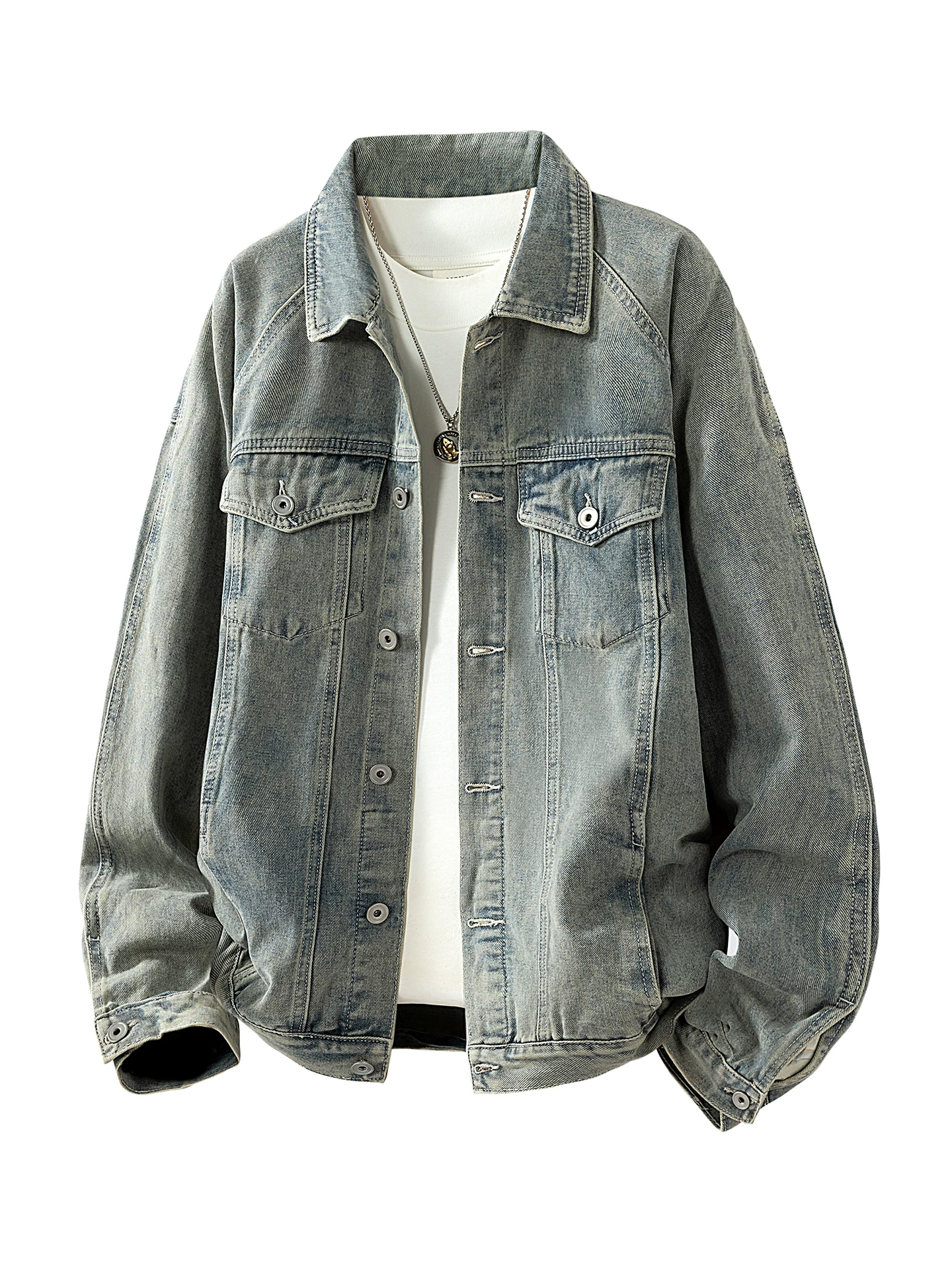 Áo khoác cổ điển kiểu Mỹ của Jeanswest dành cho nam, mùa xuân và mùa thu, thương hiệu thời thượng cao cấp, áo khoác ngoài đa năng, rộng rãi, thoải mái.