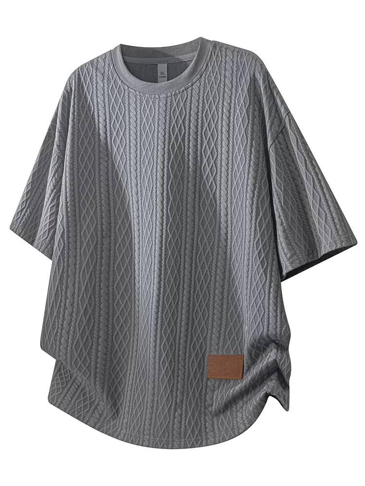 Áo thun đen tay lửng Jeanswest dành cho nam, mùa xuân hè, thương hiệu thời trang cao cấp, áo kiểu dáng rộng rãi, thoáng khí.