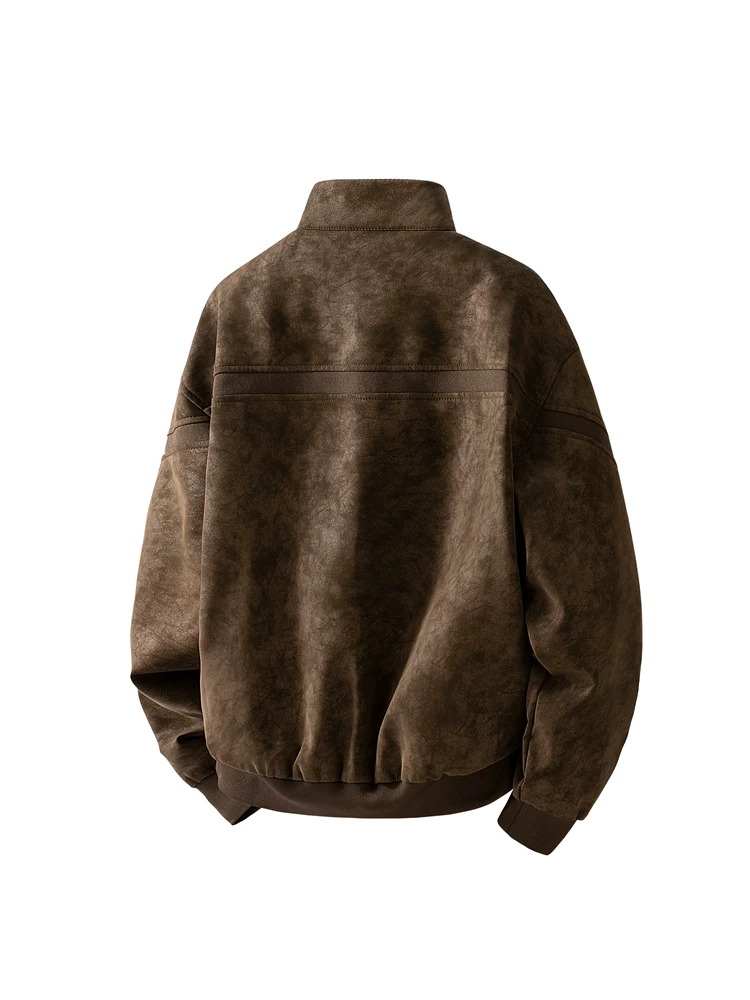 Áo khoác phi công cổ đứng phong cách retro của thương hiệu thời trang cao cấp Mỹ Jeanswest dành cho nam, áo khoác ngoài rộng rãi, đa năng, thoải mái cho mùa xuân và mùa thu.