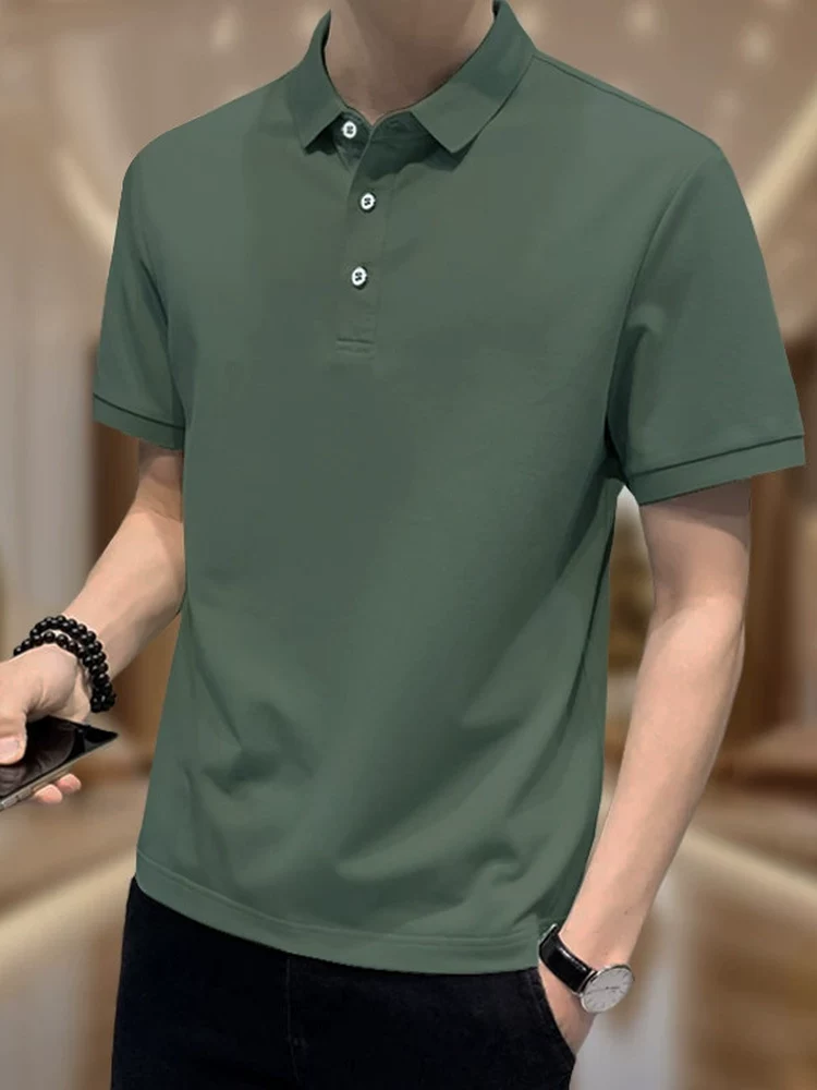 Áo polo nam chất liệu lụa băng mỏng Jeanswest, kiểu dáng mùa hè mới, thiết kế rộng rãi đa năng, áo thun tay ngắn size lớn.
