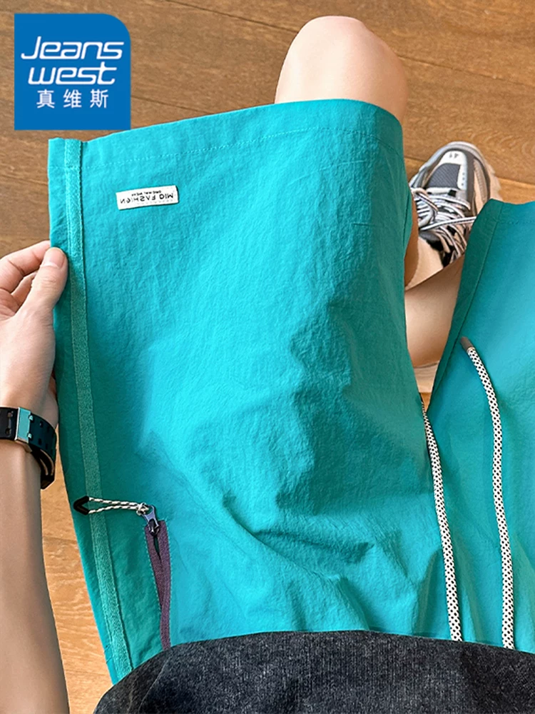 Quần short năm phần mỏng cao cấp của Jeanswest dành cho nam, quần short thể thao ngoài trời thoáng khí thân thiện với làn da mùa hè.