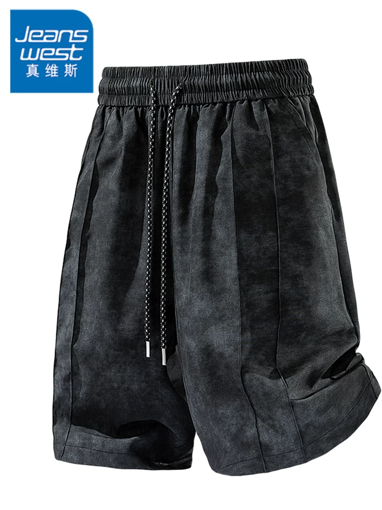 Quần short nam Jeanswest 2026 họa tiết rằn ri năm điểm mới, quần short xu hướng cao cấp mùa xuân, kiểu dáng rộng rãi thoải mái.