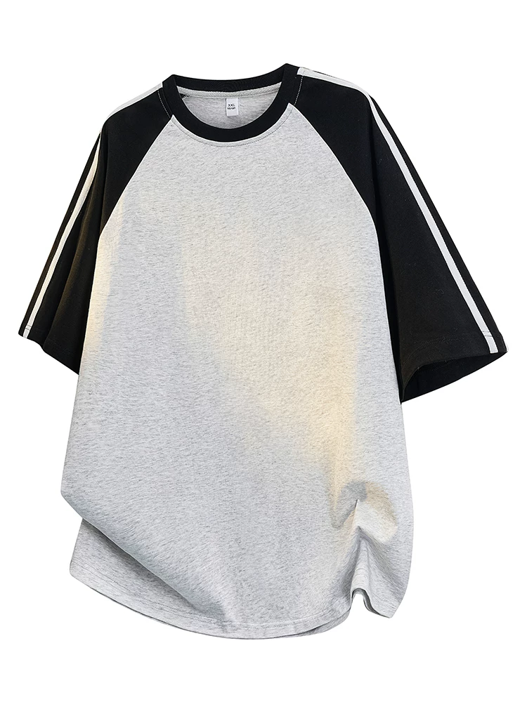 Áo thun nam cổ tròn kẻ sọc Jeanswest, chất liệu cao cấp thoáng khí, thân thiện với da, kiểu dáng rộng rãi, đa năng, tay ngắn, mùa hè.