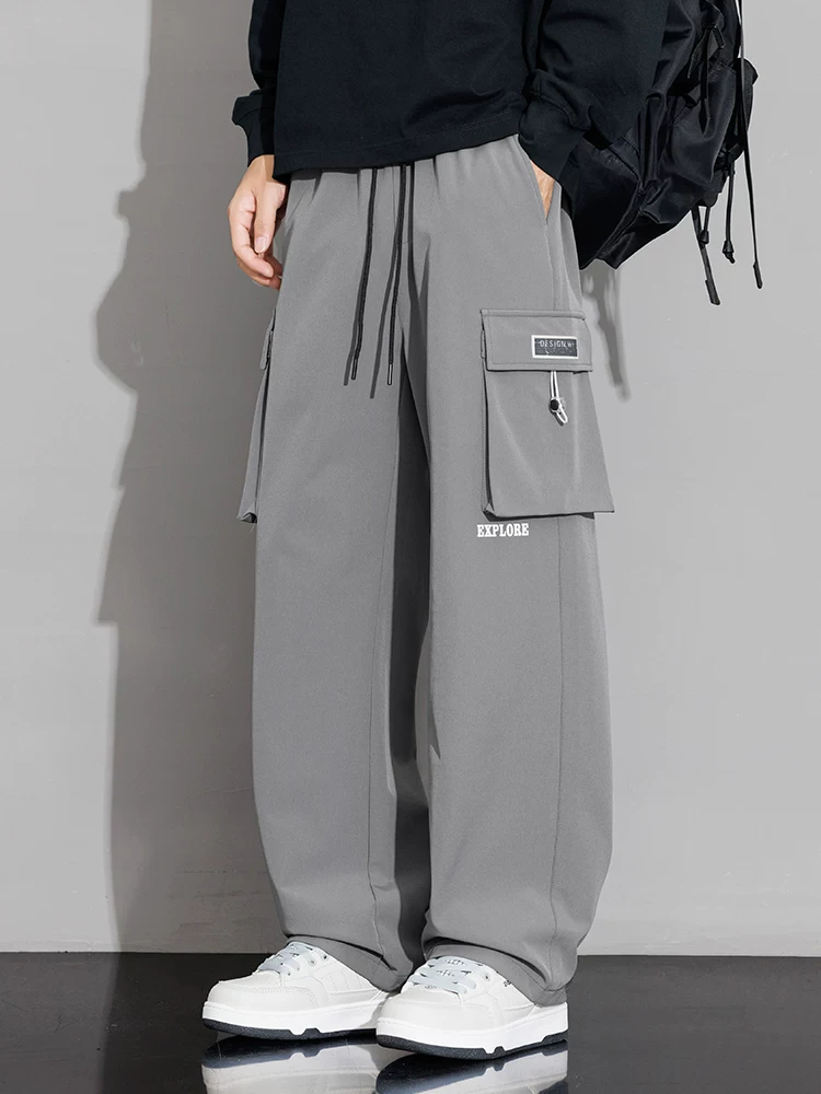 Quần jean đen Jeanswest dành cho nam, mùa xuân thu, dáng rộng, size lớn, quần ống đứng, quần dài thể thao thương hiệu mới hợp thời trang.
