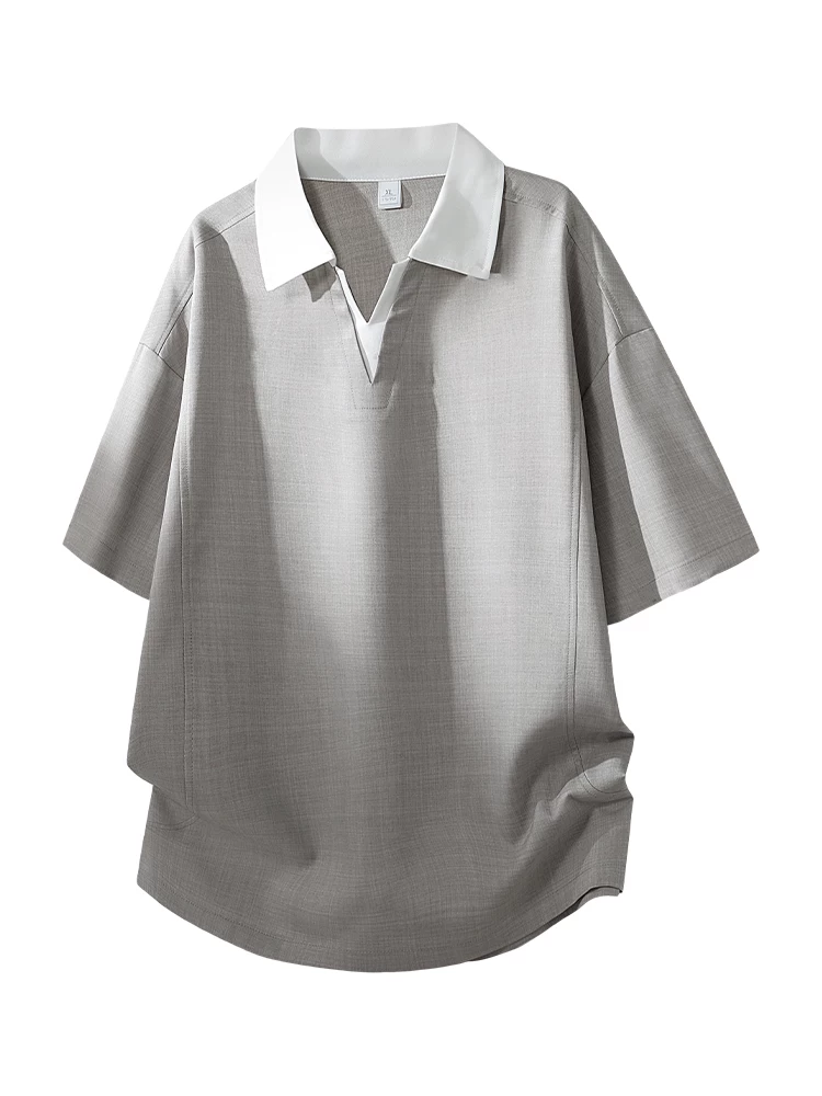 Áo thun ngắn tay kiểu Mỹ của Jeanswest dành cho nam, áo sơ mi POLO dáng rộng, thoáng khí, mùa xuân hè