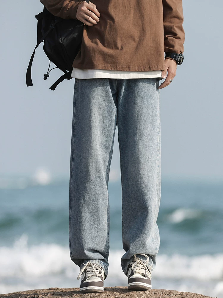 Quần jean nam ống đứng cao cấp phong cách Mỹ của Jeanswest, quần dài dáng rộng thoải mái hợp thời trang mùa xuân thu.