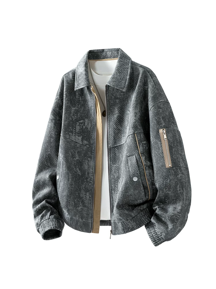 Áo khoác cổ điển cỡ lớn của Jeanswest American dành cho nam giới, mùa xuân thu, thương hiệu thời thượng cao cấp, áo khoác ngoài rộng rãi và sành điệu.