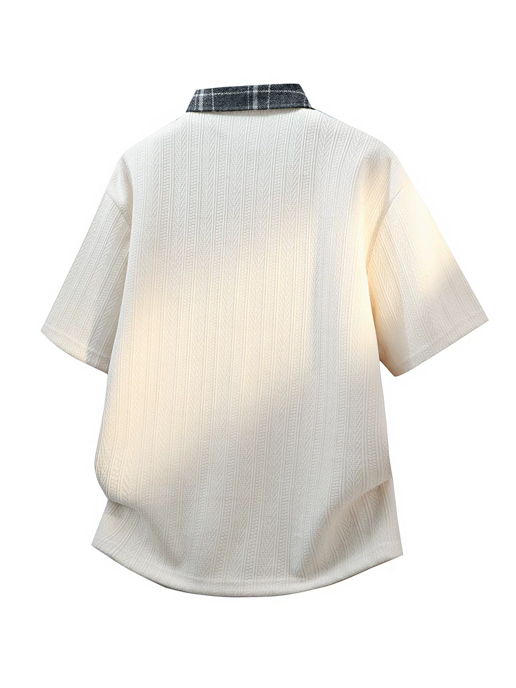Áo thun nam Jeanswest kiểu Mỹ, chất liệu jacquard phối màu, cảm giác cao cấp mùa hè, dáng rộng, thoáng khí, thân thiện với làn da, tay ngắn, thương hiệu thời thượng.