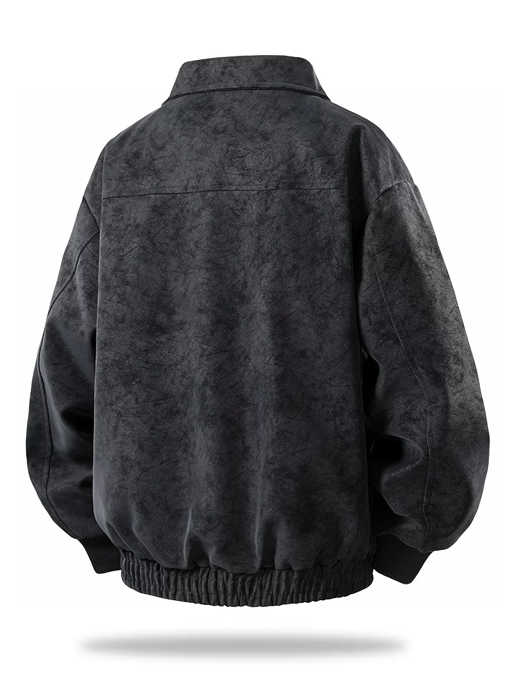 Áo khoác da PU cổ điển kiểu Mỹ của Jeanswest dành cho nam, mùa xuân và mùa thu, thương hiệu thời thượng cao cấp, áo khoác ngoài dáng rộng thoải mái.