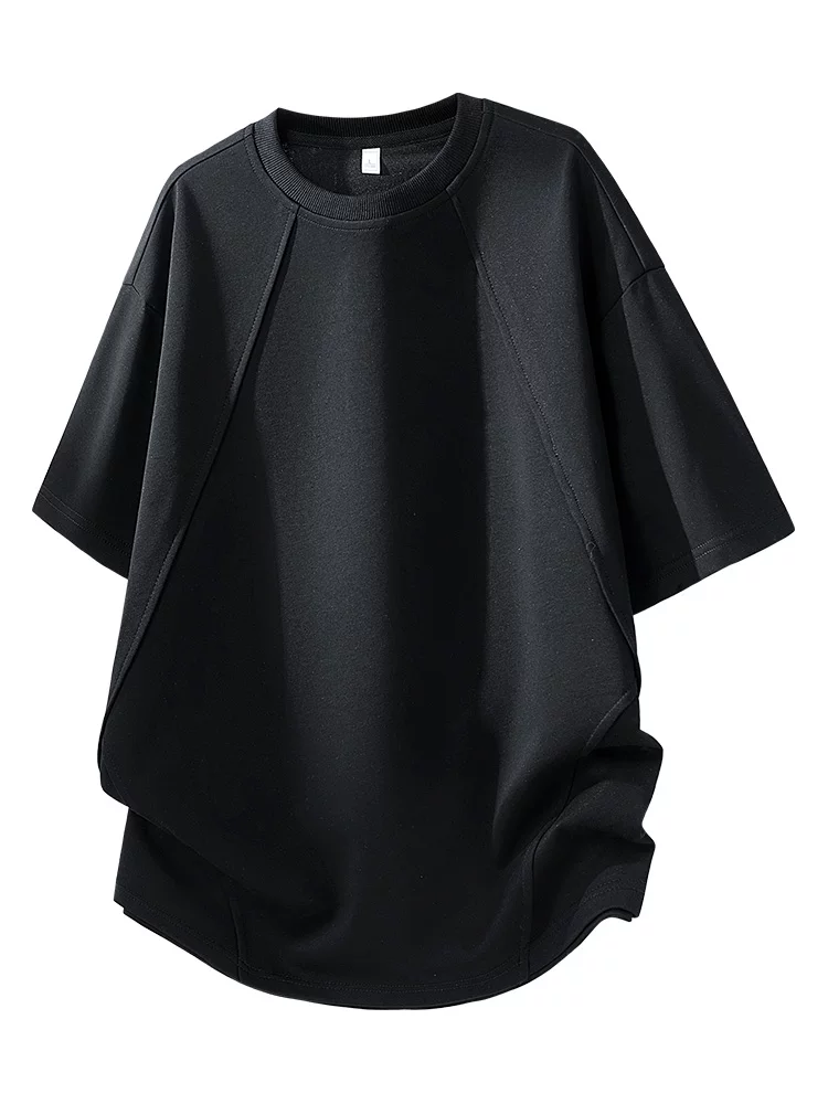 Áo thun nam tay raglan cổ tròn phong cách Mỹ của Jeanswest, mùa xuân hè, dáng rộng, cao cấp, thoáng khí, tay ngắn.
