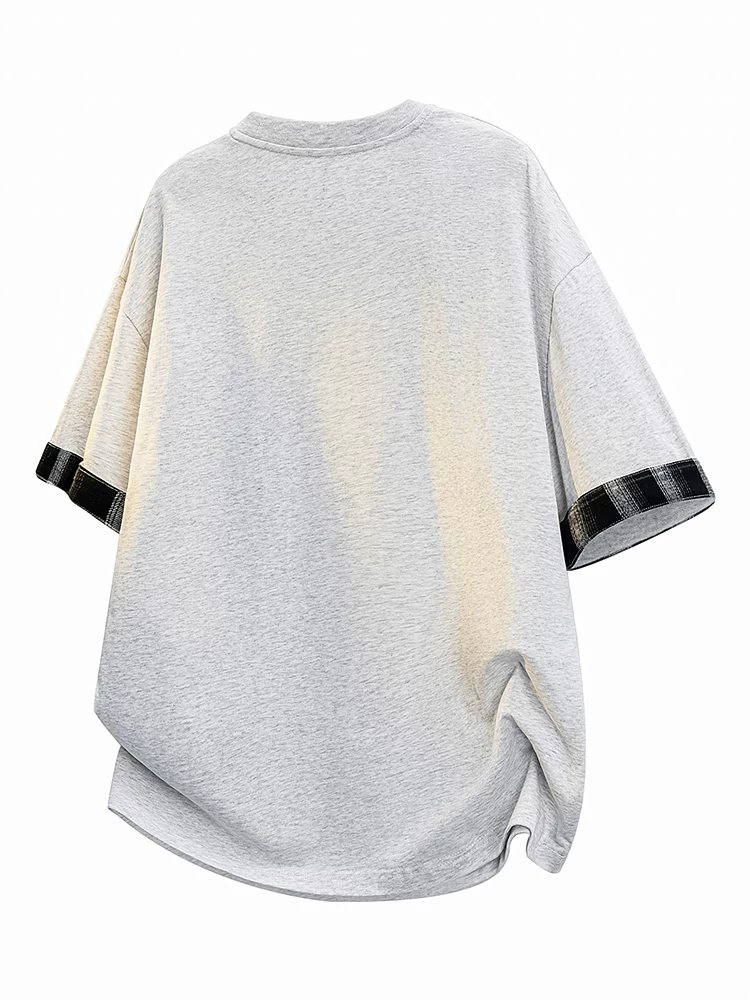 Áo thun nam kiểu Mỹ phối màu của Jeanswest, áo thun ngắn tay cao cấp, rộng rãi, thoáng khí, thân thiện với làn da, đa năng cho mùa hè.