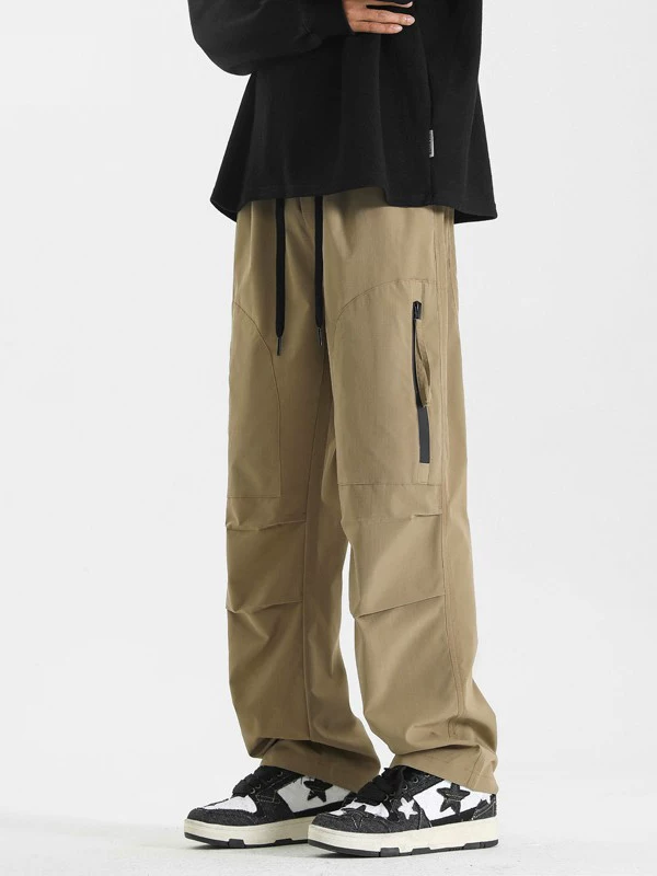 Quần chiến thuật màu xanh quân đội Jeanswest, quần cargo lính dù dành cho nam, phong cách xuân thu, dáng suông rộng, thích hợp đi bộ đường dài ngoài trời.