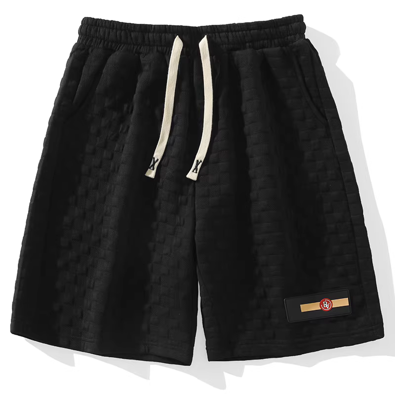 Ưu đãi đặc biệt: Quần short dệt kim jacquard kiểu caro, quần short dáng rộng, dài ngang đùi, phong cách retro giản dị, hợp thời trang mùa hè.