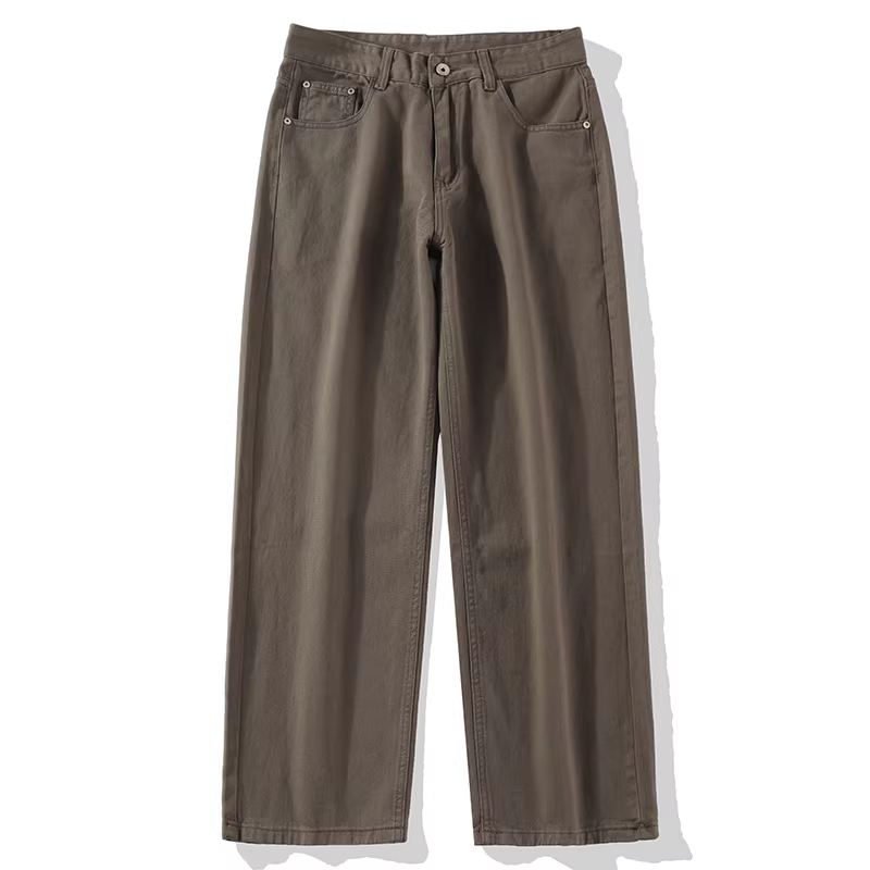 Quần jean nam Jieyi 100% cotton, chất liệu denim đã qua xử lý, thương hiệu thời thượng, vải tuýt cao cấp thoáng khí, quần dài dáng rộng, quần suông mặc thường ngày.