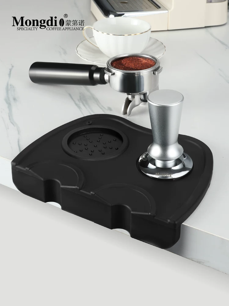 Tấm lót cà phê Mongdio bằng silicon, thảm lót cà phê, thảm vải ép cà phê, phụ kiện tay cầm máy pha cà phê espresso