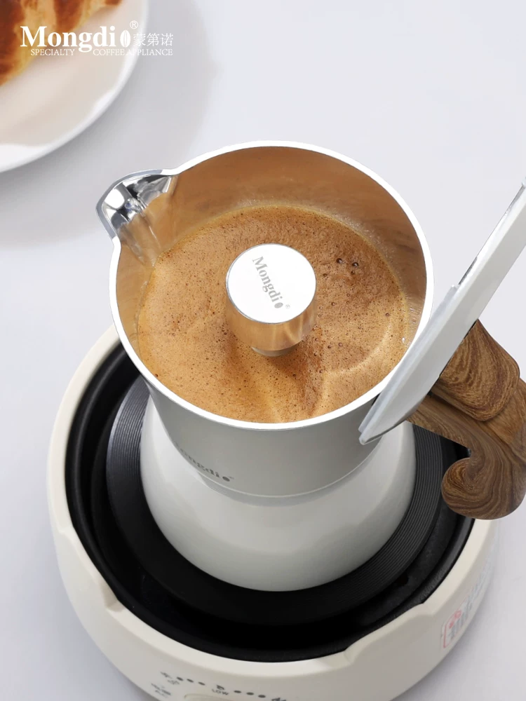 Máy pha cà phê moka pot hai van Mongdio Máy pha cà phê kiểu Ý Bộ ấm pha cà phê thủ công Bộ dụng cụ pha cà phê