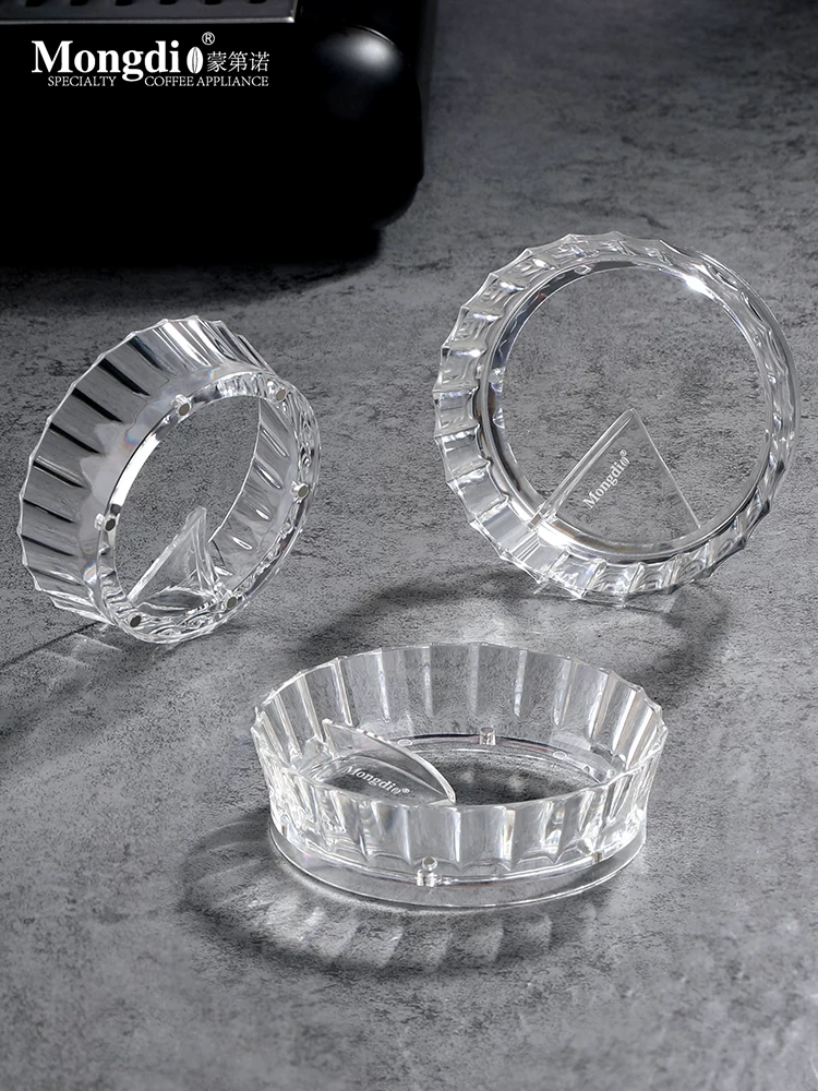 Vòng thu bột cà phê Mongdio, dụng cụ phân phối bột kiểu Ý, dụng cụ thu bột từ tính, vòng chống bay bột đa năng 51/58mm