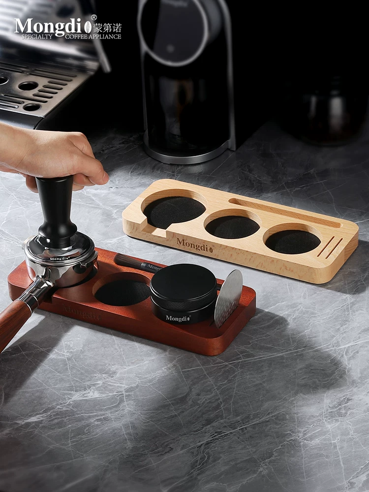 Đế ép cà phê Mongdio, dụng cụ phân phối, thảm ép, hộp đựng thiết bị pha cà phê, phụ kiện máy pha cà phê trọn bộ