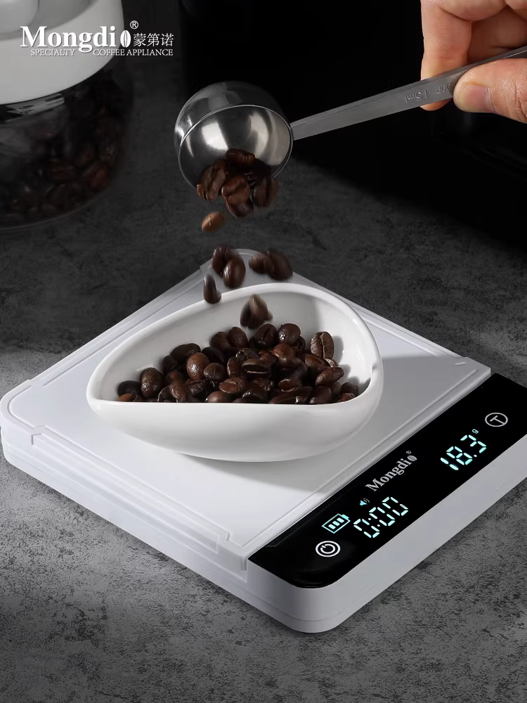 Khay cân hạt cà phê Mongdio, đĩa đựng hạt cà phê, bát đựng hạt cà phê bằng gốm, cốc đong, đĩa cân hạt cà phê espresso đổ vào.