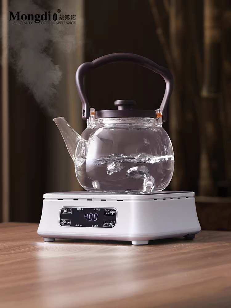 Bộ ấm trà thủy tinh Mongdio mẫu mới 2024, bộ pha trà gia dụng, bếp điện gốm sứ, ấm trà chuyên dụng để pha trà