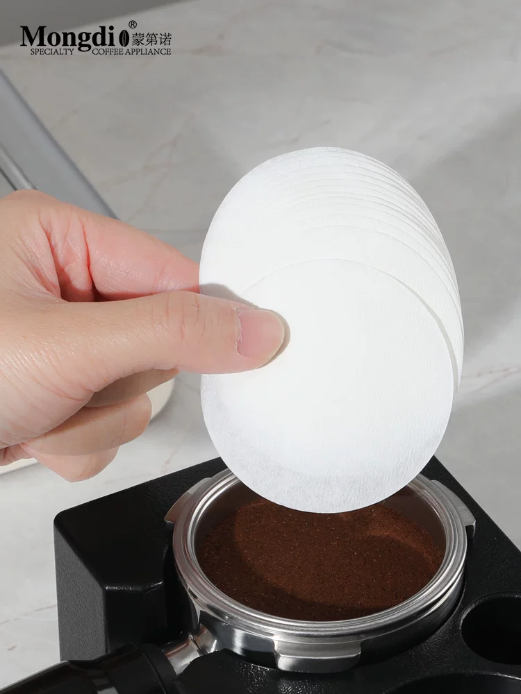 Máy pha cà phê Mongdio tay cầm giấy lọc tròn bát đựng bột giấy lọc giấy lọc cà phê 51mm/58mm đa năng