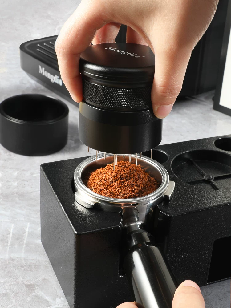 Mongdio cà phê phân phối kim xoay loại kim phân phối dụng cụ có thể điều chỉnh bột lỏng kim phụ kiện máy pha cà phê 51/58mm