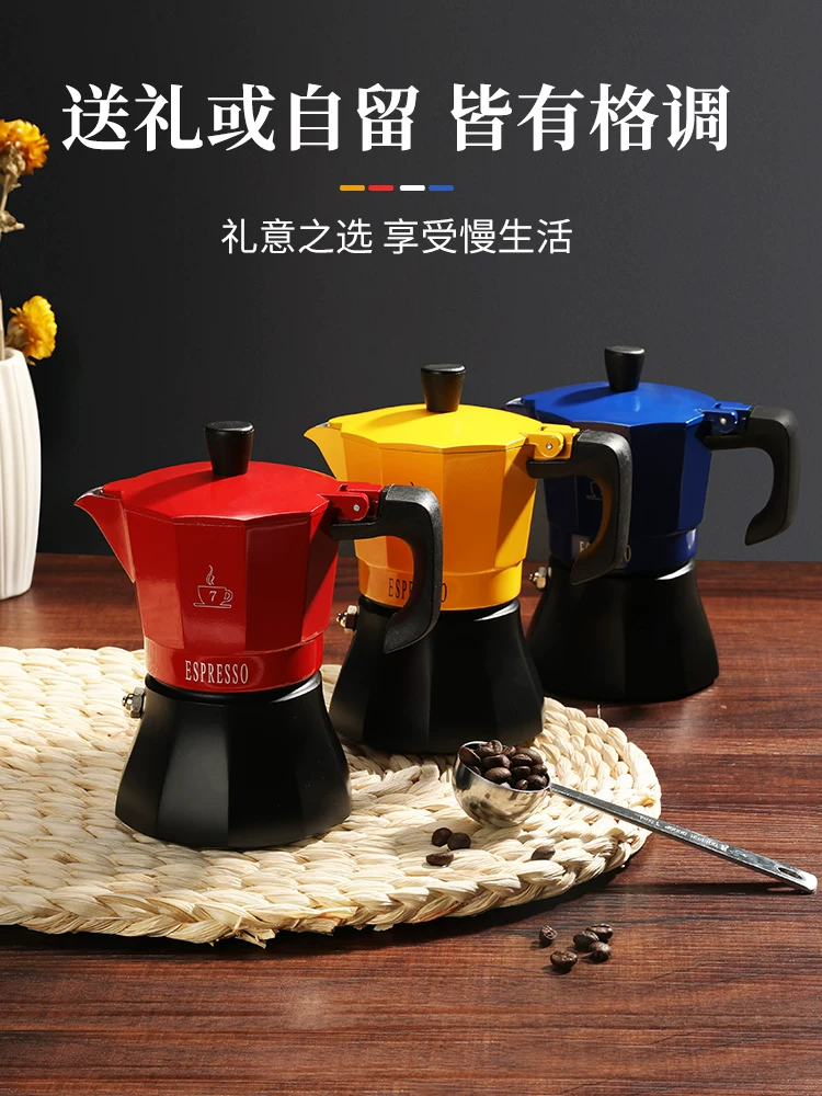 Máy pha cà phê tại nhà Mongdio Moka pot Máy pha cà phê espresso kiểu Ý Moka Bộ ấm pha cà phê thủ công