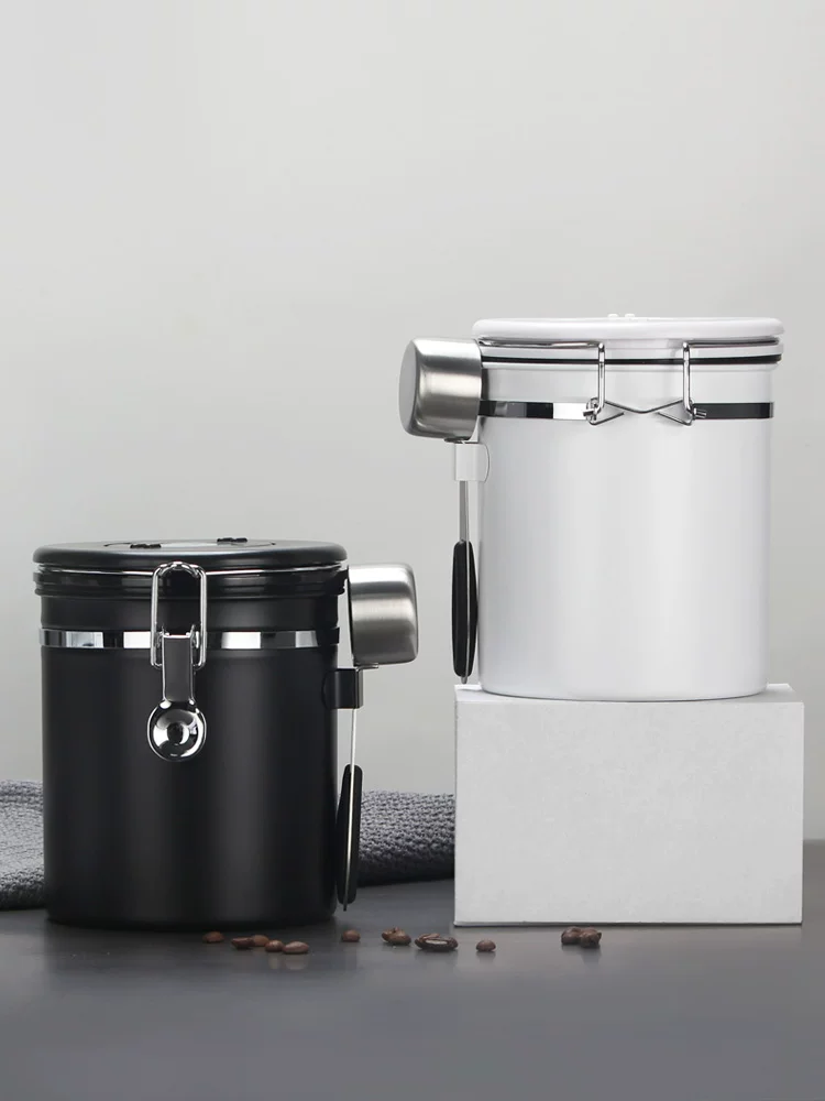 Hộp đựng cà phê dạng bột, hộp đựng cà phê hạt với van thông hơi một chiều, hộp đựng cà phê, hộp đựng cà phê bằng thép không gỉ để bảo quản cà phê.