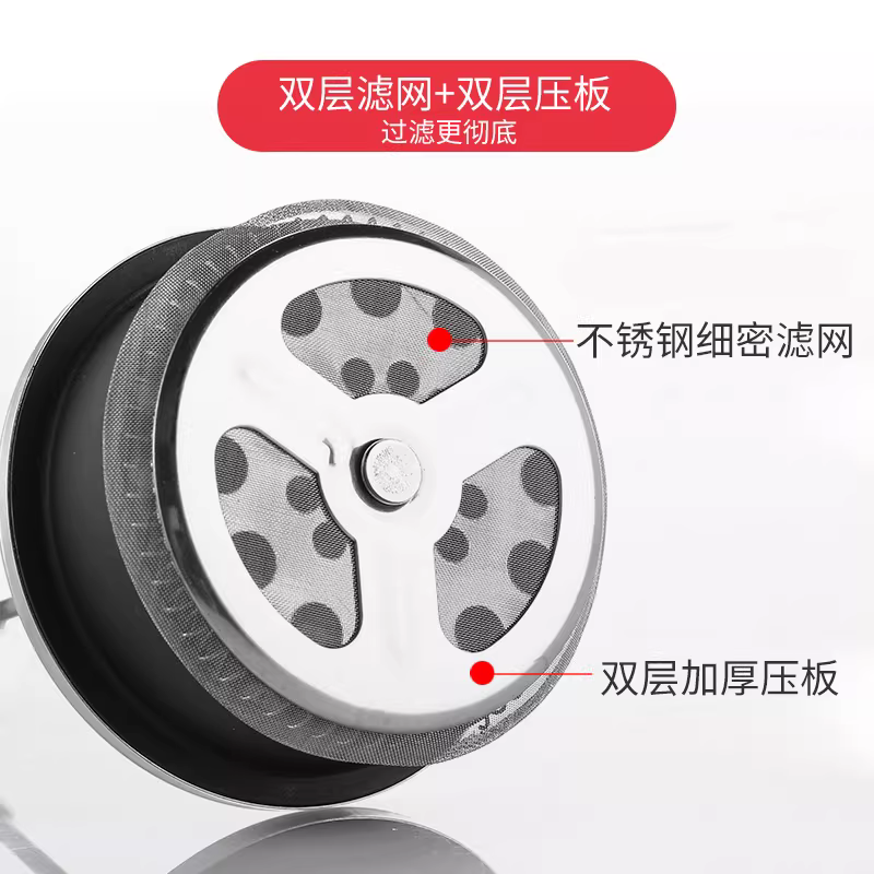 Mongdio Bình pha cà phê kiểu Pháp gia dụng bằng thép không gỉ kiểu Pháp lọc ép nồi pha cà phê bằng tay lọc cốc pha trà