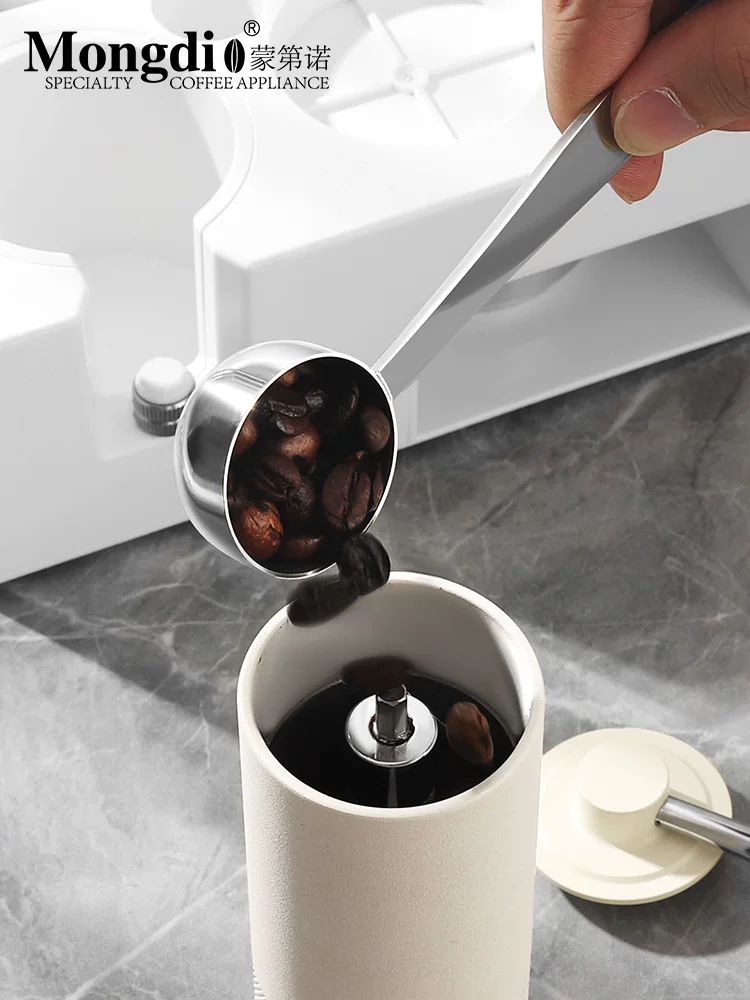 Dụng cụ nén cà phê Mongdio, búa ép cà phê, thìa đo bột cà phê, thìa nén cà phê thìa đo bằng thép không gỉ hai trong một