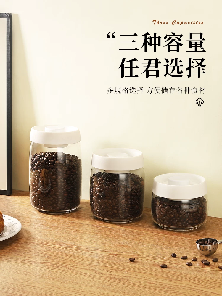 Hũ đựng cà phê kín chân không Mongdio, hũ đựng bột cà phê kín, hũ đựng thủy tinh, hũ đựng trà.