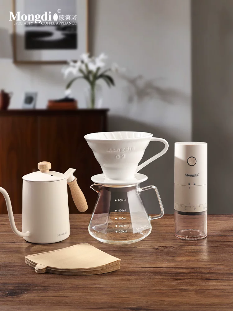 Mongdio cốc lọc cà phê gốm lọc cà phê phễu V60 pha cà phê bằng tay bộ thiết bị chiết xuất cà phê