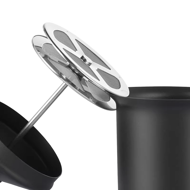 Máy tạo bọt sữa cà phê Mongdio gia dụng bằng thép không gỉ hai lớp, máy tạo bọt sữa bằng tay, cốc tạo bọt sữa