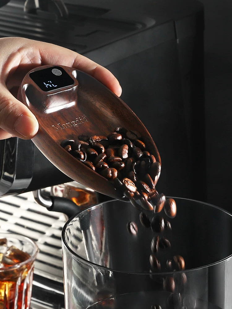 Khay cân hạt cà phê Mongdio, cân điện tử cà phê, khay hạt thông minh, muỗng đo hạt cà phê, thiết bị cân, cân muỗng trà.