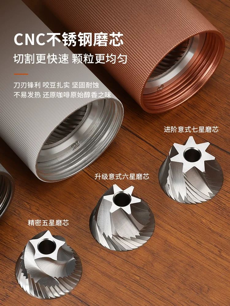 Máy xay cà phê quay tay, máy xay hạt cà phê, máy xay cầm tay nhỏ gia đình, dụng cụ xay cà phê bằng tay